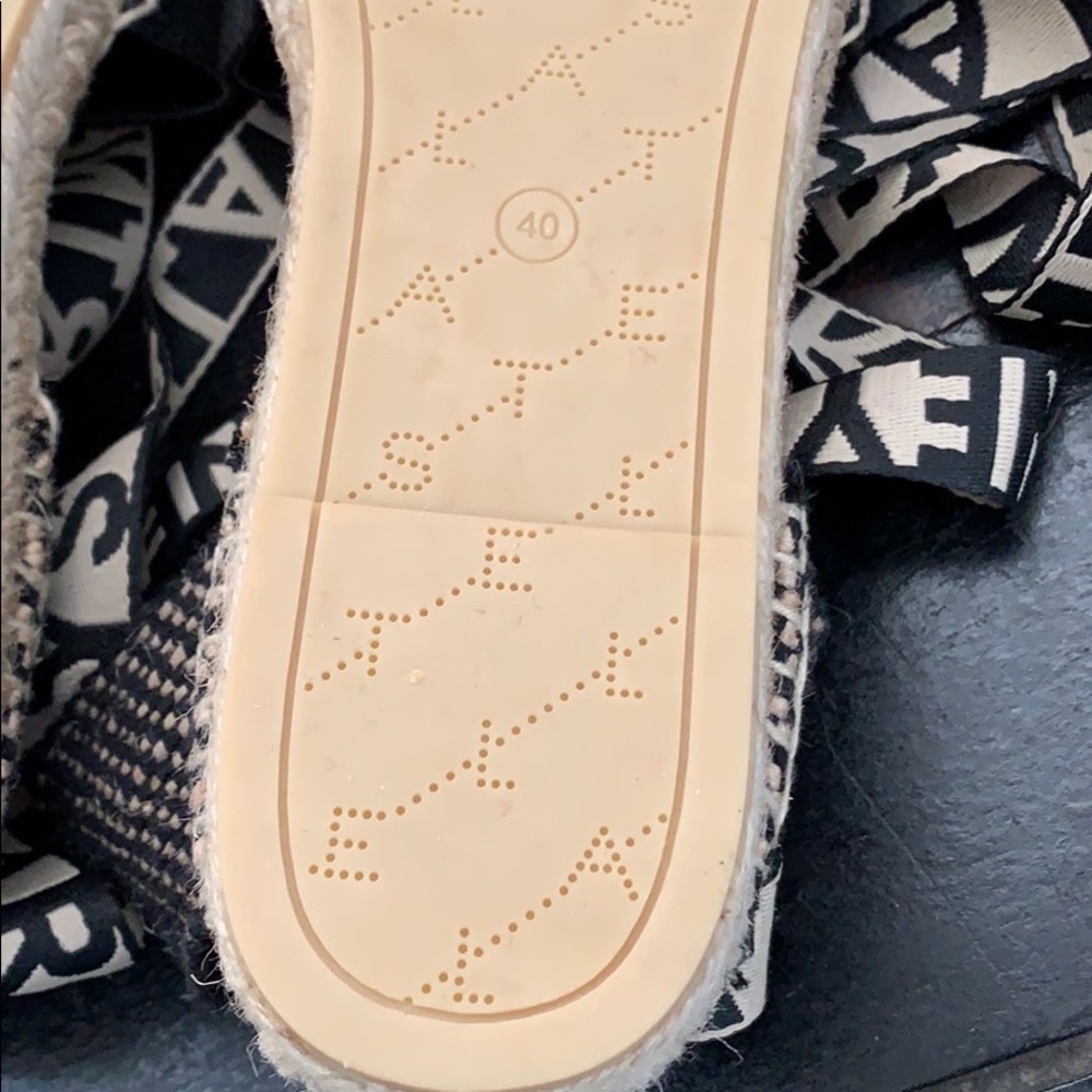 NWT Stella McCartney flat espadrilles logo ribbon - Picture 7 of 16